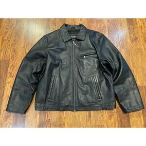 Vintage Wilsons Leather Men’s Jacket Removable Thinsulate Lining – Black – Sz XL